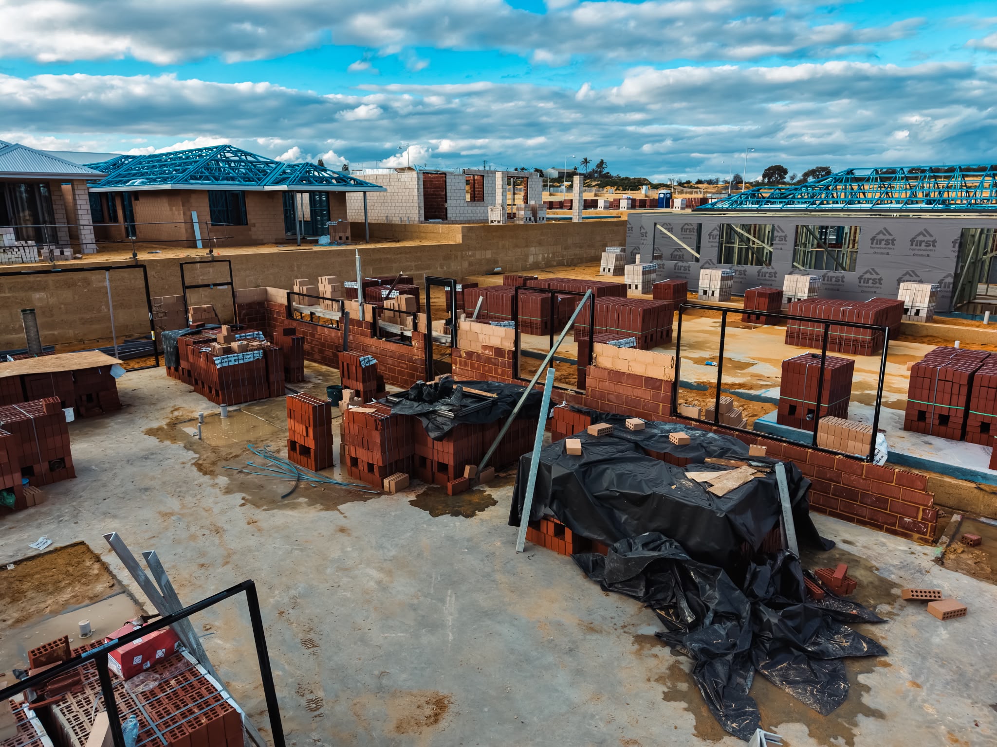 Hammond Park private build red brickwork progress photo 7